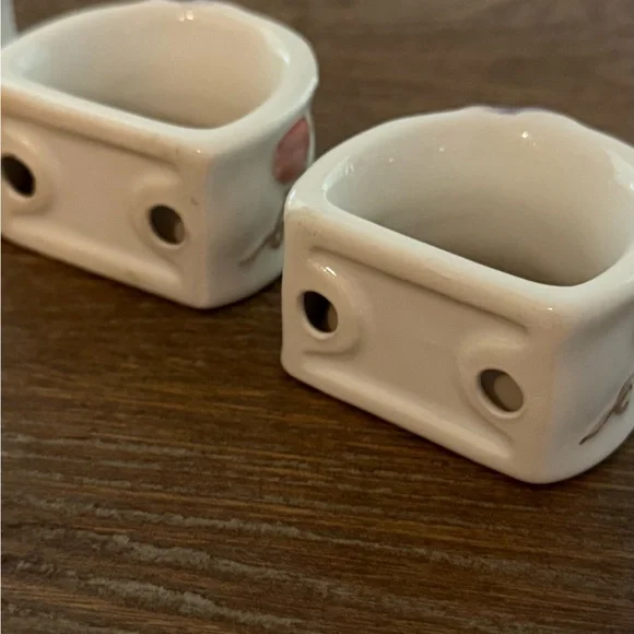 Pfaltzgraff Grapevine Ceramic Napkin Rings Set of 4 Floral Grape Design Vintage - Picture 4 of 7